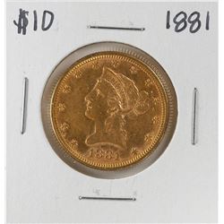 1881 $10 Liberty Head Eagle Gold Coin