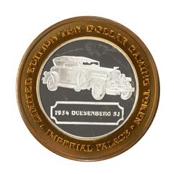 .999 Fine Silver Imperial Palace Las Vegas, Nevada $10 Limited Edition Gaming Token
