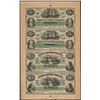 Image 1 : Uncut Sheet of $5/$5/$10/$10 State of South Carolina Obsolete Notes