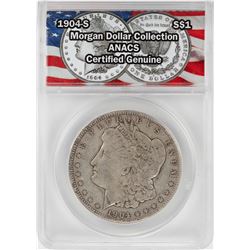 1904-S $1 Morgan Silver Dollar Coin ANACS Certified Genuine