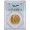 Image 1 : 1908 Motto $10 Indian Head Eagle Gold Coin PCGS MS61