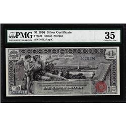 1896 $1 Educational Silver Certificate Note Fr.224 PMG Choice Very Fine 35