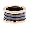 Image 1 : BVLGARI 18KT Rose Gold and Black Ceramic Band