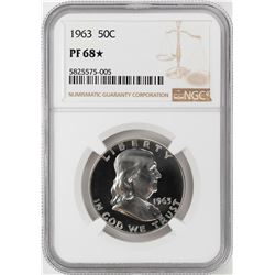 1963 Proof Franklin Half Dollar Coin NGC PF68 Star