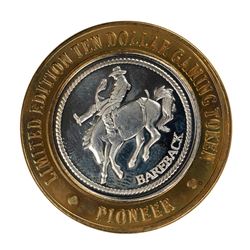 .999 Silver Pioneer Hotel & Gambling Hall $10 Casino Limited Edition Gaming Token