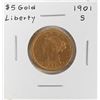 Image 1 : 1901-S $5 Liberty Head Half Eagle Gold Coin