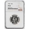 Image 1 : 1962 Proof Washington Quarter Coin NGC PF68