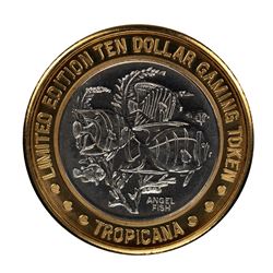 .999 Silver Tropicana Las Vegas, Nevada $10 Casino Limited Edition Gaming Token