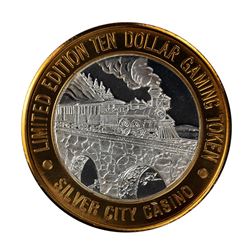 .999 Silver Silver City Las Vegas, Nevada $10 Limited Edition Gaming Token