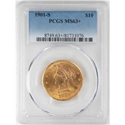 1901-S $10 Liberty Head Eagle Gold Coin PCGS MS63+