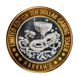 .999 Silver Harrah's Las Vegas, Nevada $10 Casino Limited Edition Gaming Token