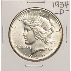 1934-D $1 Peace Silver Dollar Coin
