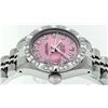 Image 6 : Rolex Ladies Stainless Steel Pink Pyramid Diamond Datejust Wristwatch