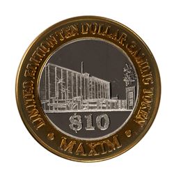.999 Silver Maxim Hotel & Casino Las Vegas, NV $10 Limited Edition Gaming Token