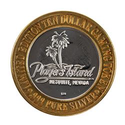 .999 Fine Silver Players Island Casino $10 Casino Limited Edition Gaming Token