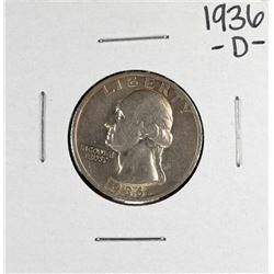 1936-D Washington Quarter Coin