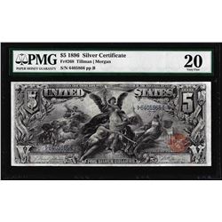 1896 $5 Educational Silver Certificate Note Fr.268 PMG Very Fine 20