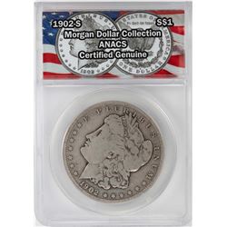 1902-S $1 Morgan Silver Dollar Coin ANACS Certified Genuine
