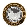Image 1 : .999 Silver Golden Nugget Las Vegas $10 Limited Edition Casino Gaming Token
