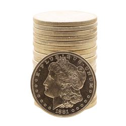 Roll of (20) Brilliant Uncirculated 1881-S Morgan Silver Dollar Coins