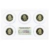 Image 2 : Set of 2005-S (5) Coin Proof State Quarter Coins PCGS PR69DCAM