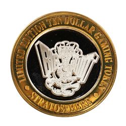 .999 Silver Stratosphere Las Vegas, Nevada $10 Casino Limited Edition Gaming Token