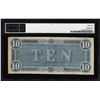 Image 2 : 1864 $10 Confederate States of America Note T-68 PMG About Uncirculated 55