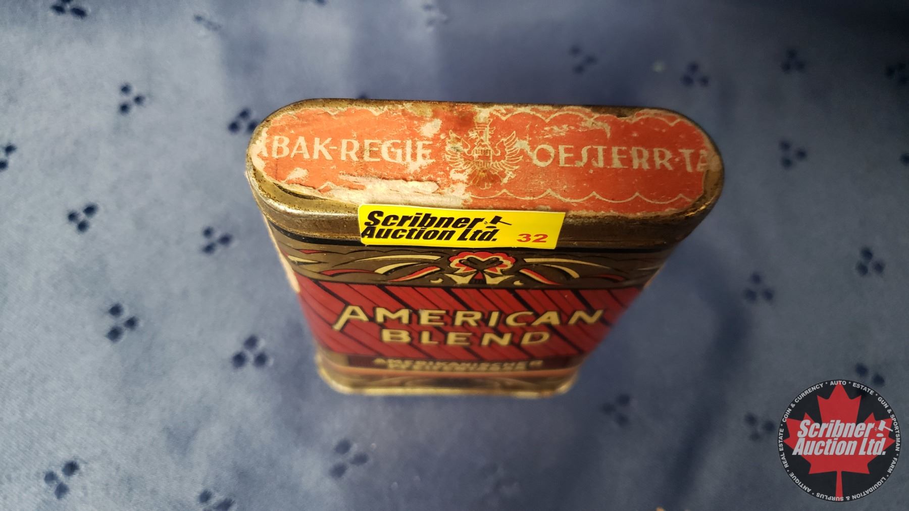 thumbnail image 2 of Vintage Tin Can Box American Blend JSP Tobacco Red Metal Australia 2 of 14