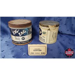 Combo (3) : Zig-Zag Mild Cigarette Tobacco Tin 60¢ (4