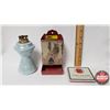Image 1 : Collectors Combo (3) : Tom Thumb 10 Mild Cigars Tin & Match Stick Box Holder/Dispenser & Vintage Des