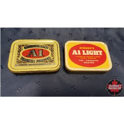 ringers a1 light tobacco tin Collector Combo (2) : Churchmans A1 Virginia Tobacco Tin (3-1/4