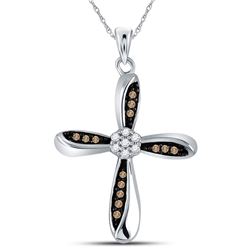 Sterling Silver Round Diamond Heart Heartbeat Bolo Bracelet 1/8 Cttw