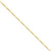 Image 1 : 14k Gold 4 mm Flat Figaro Chain Bracelet - 7 in.