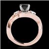 Image 2 : 1.33 ctw H-SI/I Diamond Solitaire Halo Ring 10K White Gold