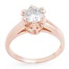 Image 1 : 2.09 ctw VS/SI Diamond Solitaire Art Deco Stud Earrings 18K Rose Gold