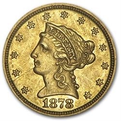 1878 $2.50 Liberty Gold Quarter Eagle AU