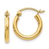 Image 1 : 14k Gold Polished Hoop Earrings