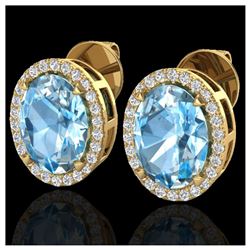 1.11 ctw H-SI/I Diamond Stud Earrings 10K Yellow Gold