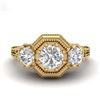 Image 2 : 13.82 ctw Morganite & Diamond Earrings 14K Yellow Gold