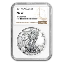 2017 Silver American Eagle MS-69 NGC