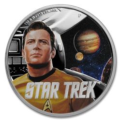 2019 Tuvalu 1 oz Silver Star Trek The Original Series Kirk Proof