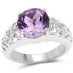 1.58 ctw Glass Filled Sapphire and White Diamond .925 Sterling Silver Ring