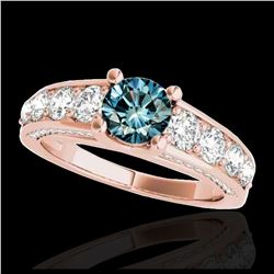 3 ctw Pink Sapphire & VS/SI Diamond Necklace 14K Rose Gold