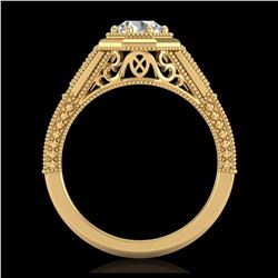 2.50 ctw Sky Blue Topaz & VS/SI Diamond Earrings 10K Yellow Gold