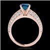 Image 2 : 1.60 ctw H-SI/I Diamond Solitaire Halo Ring 10K Rose Gold