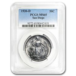 1936-D San Diego Half Dollar MS-65 PCGS