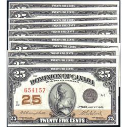 Canada 25 Cents 1923, DC-24d, Ten Unc