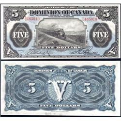 Canada Five 1912 No Seal DC-21c, AU-Unc