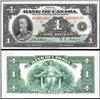 Image 1 : Canada 1935 One Dollar SN A0000108, Unc