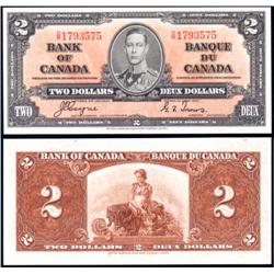 Canada 1937 Two Dollars BC-22c, AU-Unc